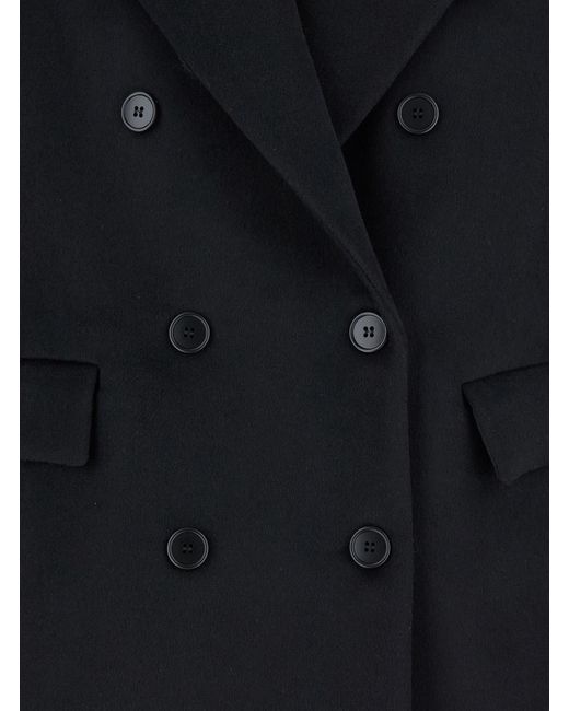 Le Plain Blue Double-Breasted Jacket With Peak Revers