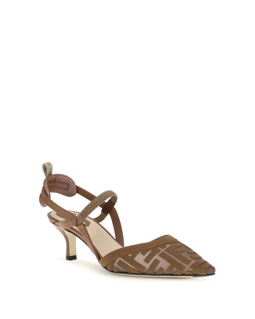 Fendi Multicolor Slingback Pumps Colibrì Lite Elba
