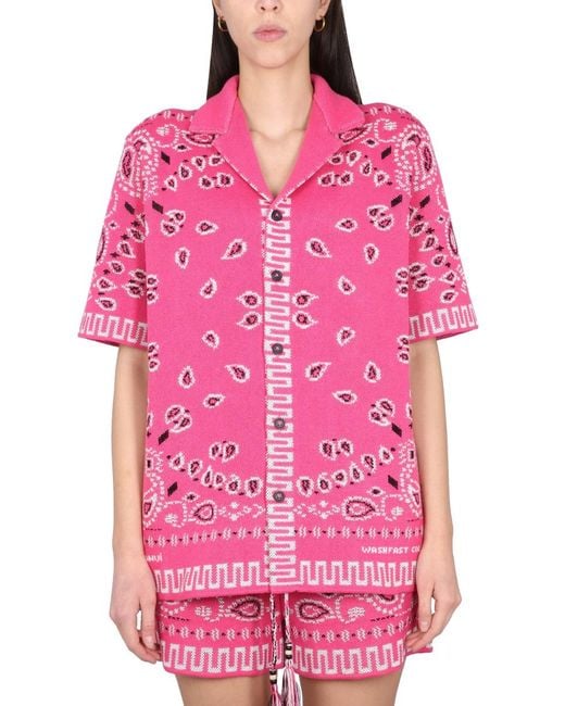 Alanui Pink Bandana Shirt Cotton