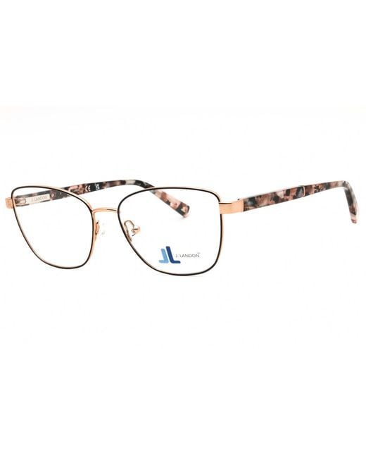 J. LANDON Black J. Landon Jl5008 Cat Eye Metal Eyeglasses