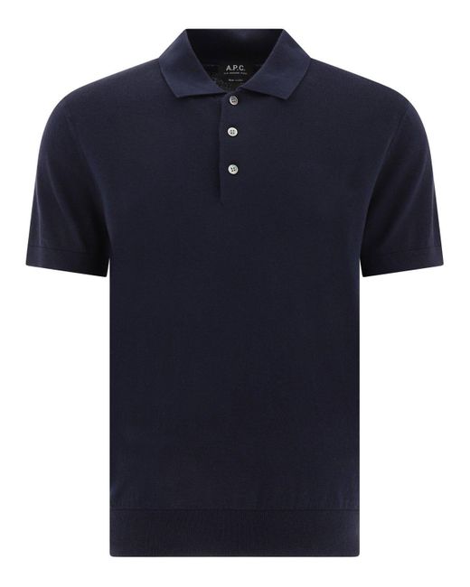A.P.C. Blue "gregory" Polo Shirt for men