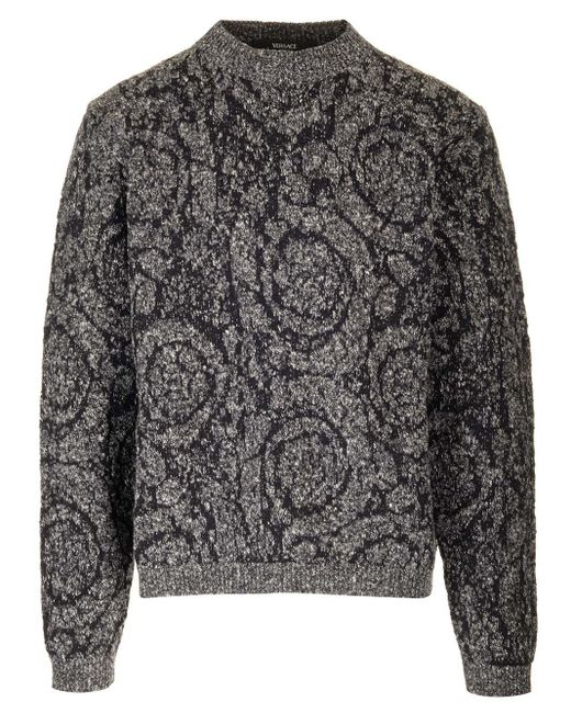 Versace Gray Sweaters for men