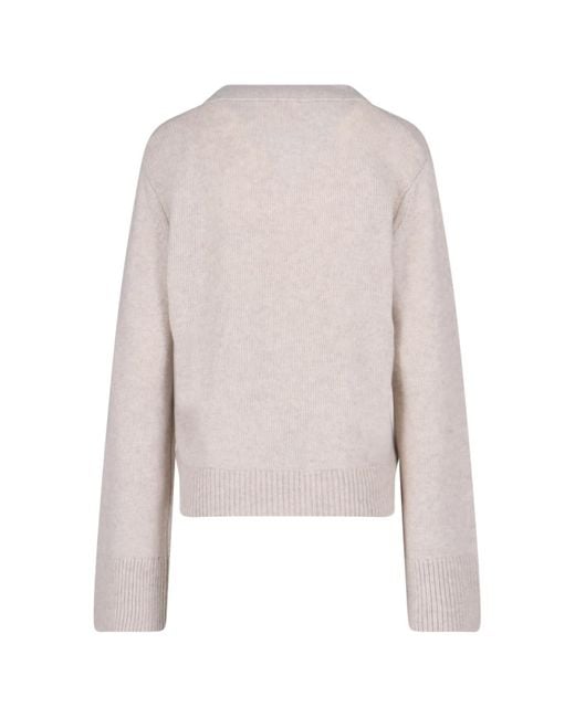 Lisa Yang White V-Neck Cardigan Danni