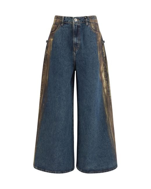 Ella Blue Oversized Jeans Cotton; Polyester