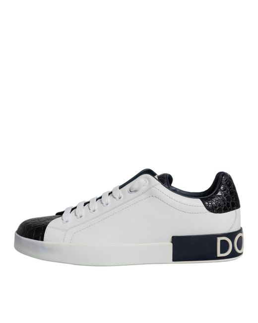 Dolce & Gabbana Multicolor Leather Logo Portofino Sneaker Shoes (Pre-Owned) for men