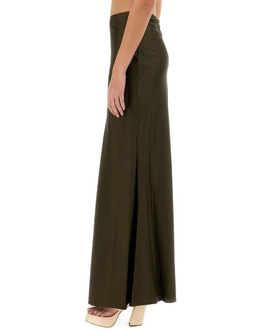 Staud Green Silk Skirt