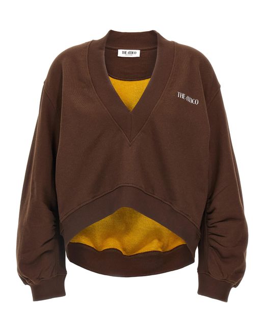 The Attico Brown 3D Logo Sweatshirt