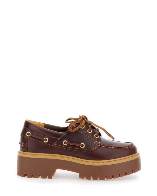 Timberland Brown Loafers Leather Platform