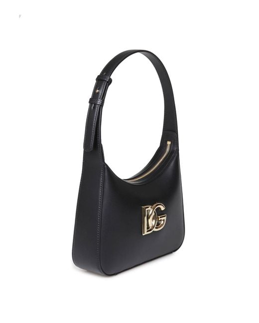 Dolce & Gabbana Blue 3.5 Leather Shoulder Bag With Dg Logo