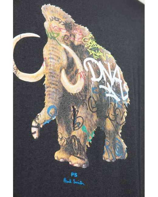 Paul Smith Black T-Shirt With Print for men
