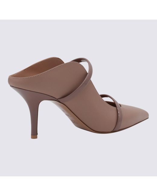 Malone Souliers Brown Dove Pink Leather Maureen Pumps