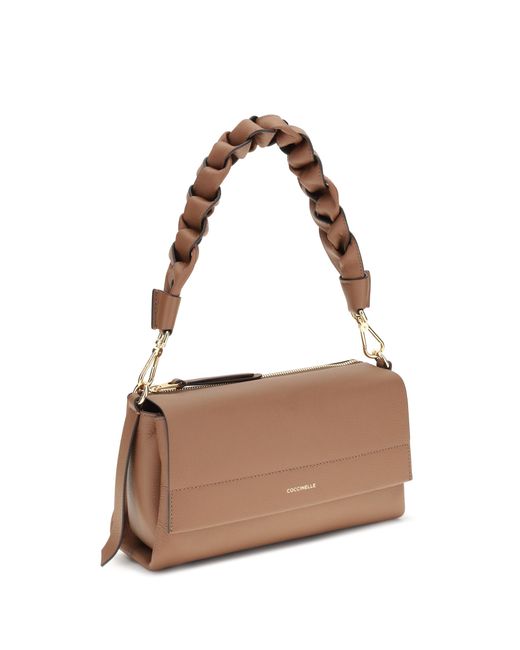 Coccinelle Brown Boheme Shoulder Bag Calf Leather Bos Taurus