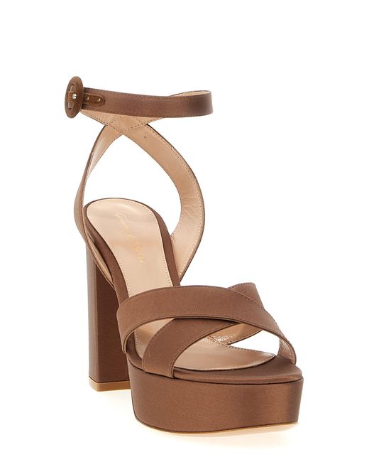 Gianvito Rossi Brown 'Sabrina' Sandals