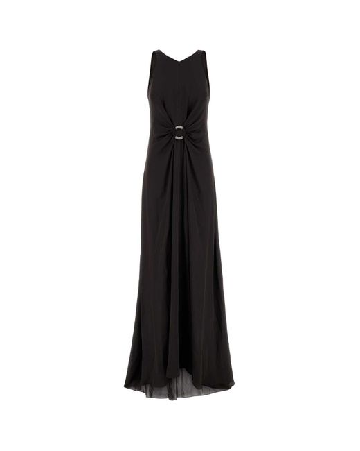 Giorgio Armani Black Crepe Long Dress