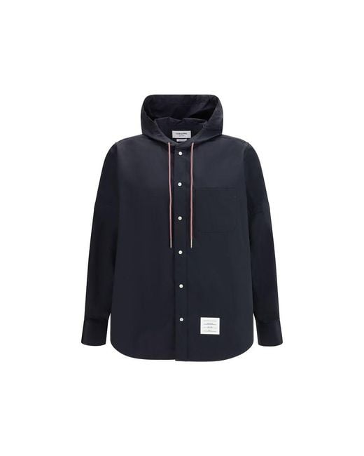 Thom Browne Blue Polyamide Shell Jacket Clothing for men