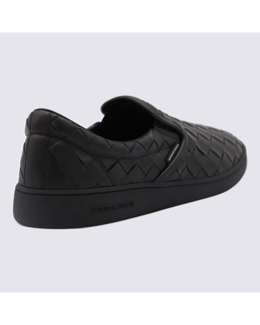 Bottega Veneta Black Leather Sneakers for men