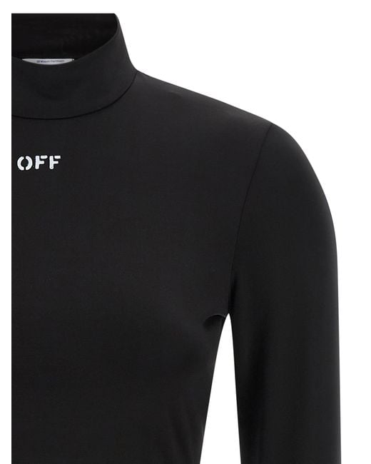Off-White c/o Virgil Abloh Black 'Off Stamp' Crop Top