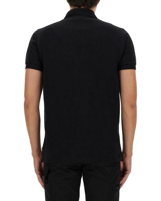 Bally Black Polo Shirt With Embroidery for men