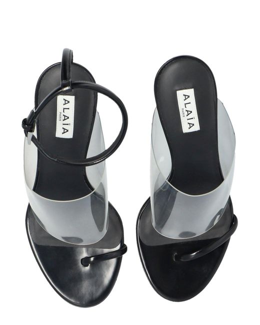Alaïa White Asymmetric Sandals