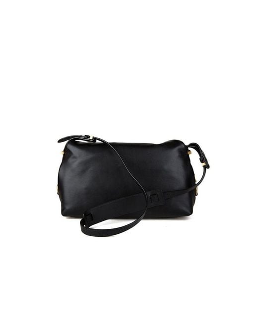 Pinko Black Shoulder Bag Goat Leather Shoulder-Bags