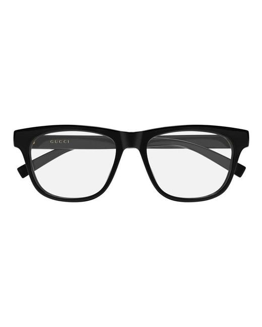 Gucci Black Eyeglasses Square Full Rim, Frame And Clear Demo Lens Gg2108O001 for men