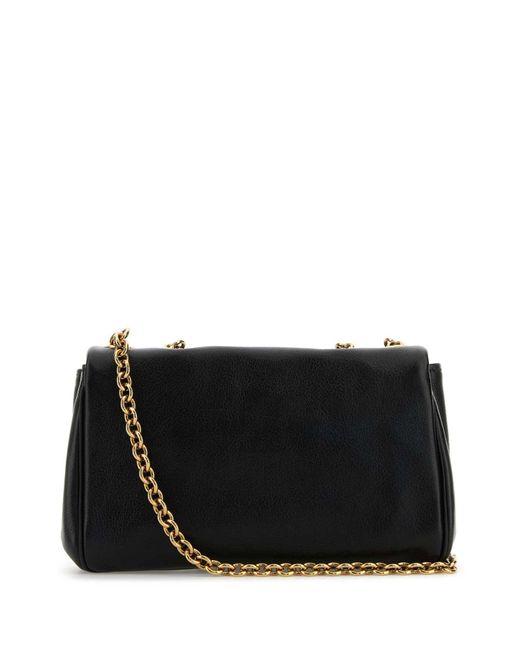 Chloé Black Leather Heritage Shoulder Bag