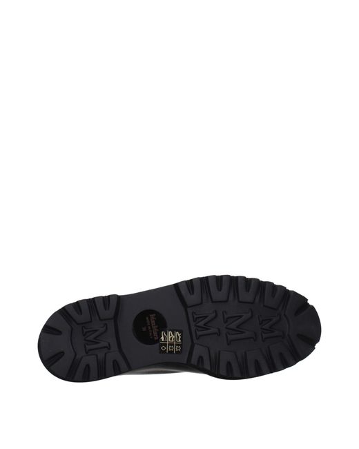 Max Mara Black Derby Track Leather