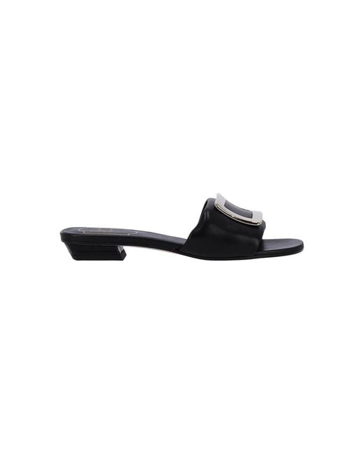Roger Vivier Black Sandals Outer: Lamb Leather