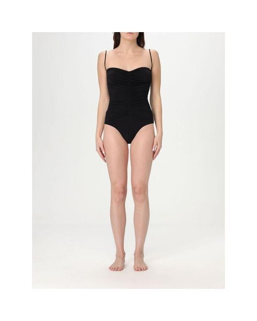 Norma Kamali Black Nylon One-Piece Swimsuit
