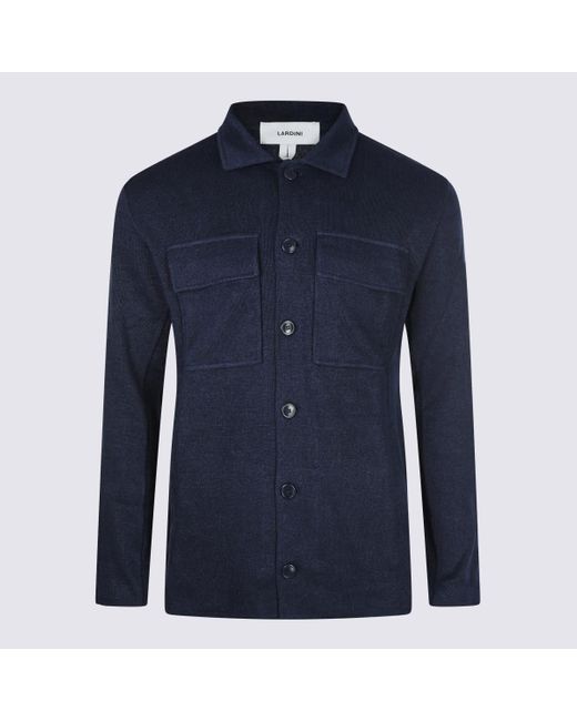 Lardini Blue Linen Shirt for men