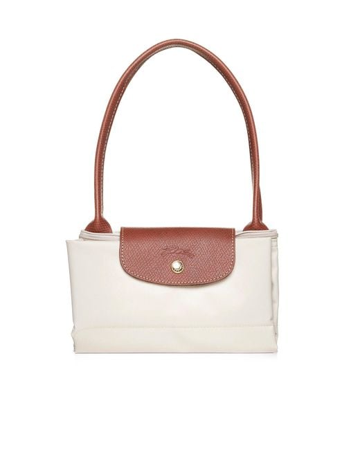 Longchamp White Shoulder Bag Le Pliage Original Medium Polyamide