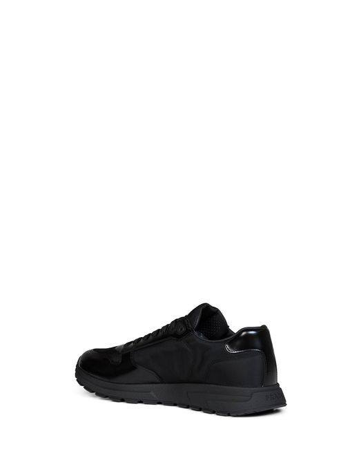 Prada Black Calzature Re-Nylon And Brushed Leather Prax 01 Sneakers for men