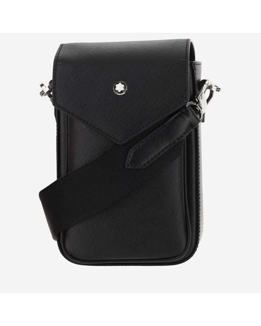 ショルダーバッグ MONTBLANC Men Shoulder Bags 199363 BLACK Montblanc Black Crossbody Shoulder Bag Men | Watches Prime