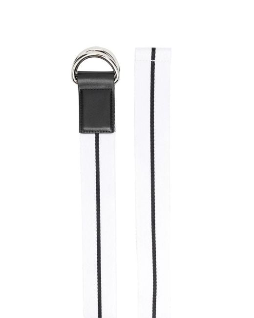 Palm Angels White Venice Track Tape Belt Accessories