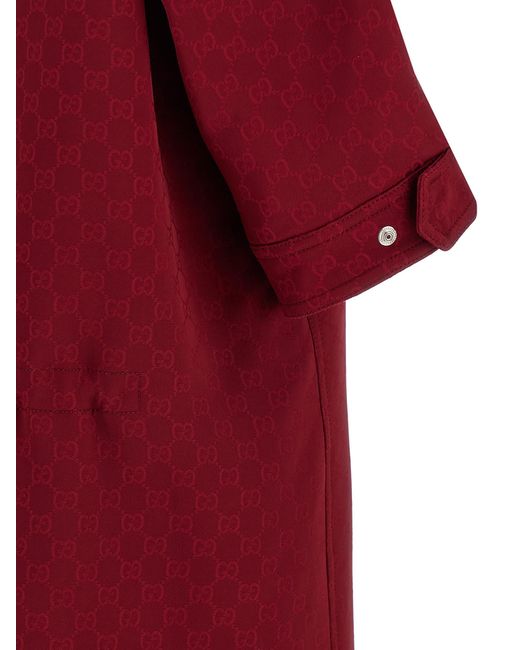 Gucci Red Gg Coat