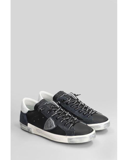 Philippe Model Gray Prsx Low Sneakers for men