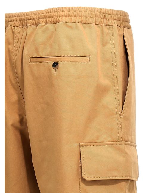 Marni Natural Gabardine Cargo Trousers for men