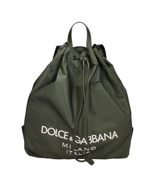 Dolce & Gabbana Green Nylon Backpack for men