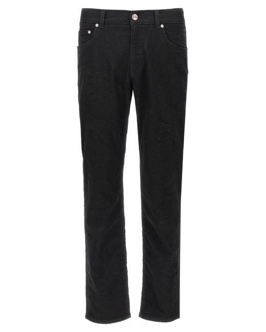 Etro Black Jacquard Jeans for men