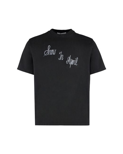 Our Legacy Black Cotton Crew-Neck T-Shirt for men