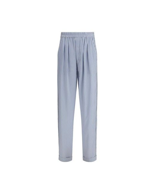 Tom Ford Blue Multicolor Silk Bottoms Sleepwear