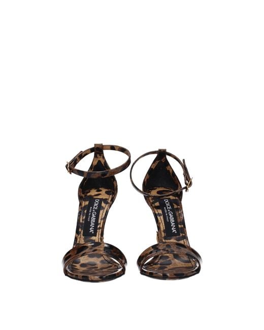 Dolce & Gabbana Black Leather Sandals