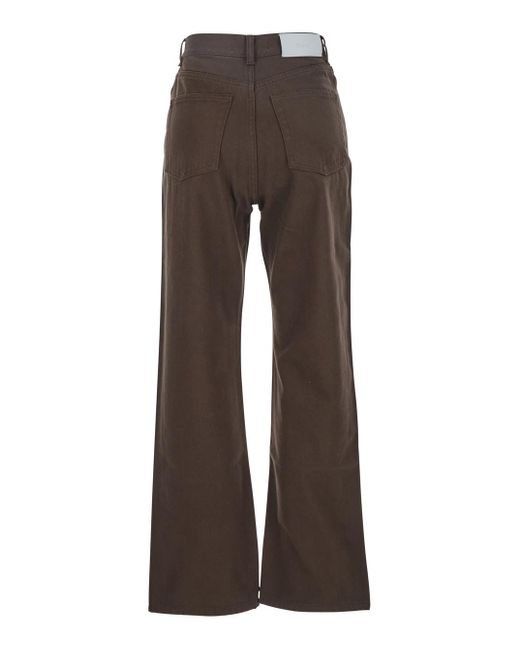 DUNST Brown Essential Jeans With Belt Loops And Logo Patch On The Rear