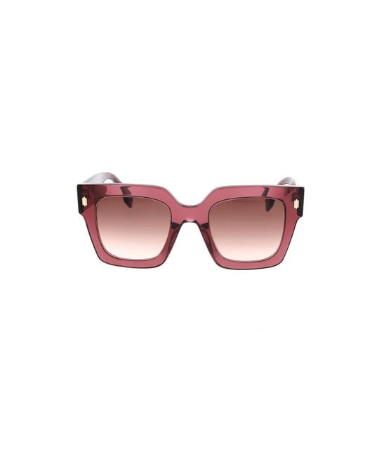 Fendi Pink Square Frame Sunglasses