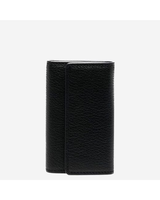 Maison Margiela Black Leather Keyring Wallets & Purses