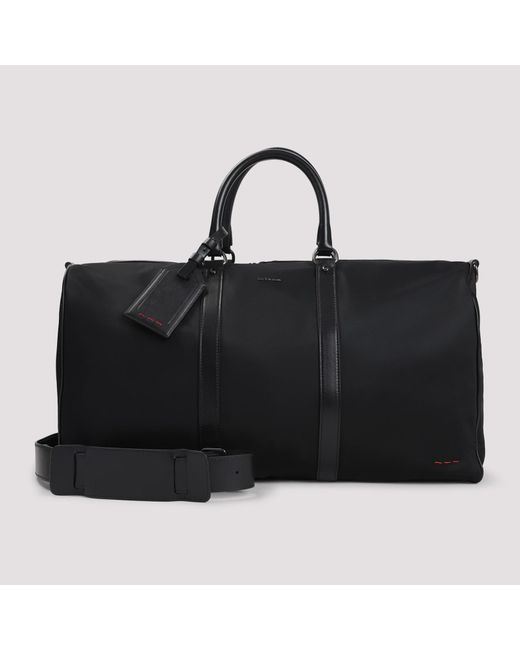 Kiton Black Polyamide Duffle Bag for men