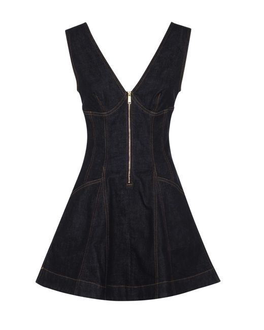 Self-Portrait Women's Black Denim Mini Dress
