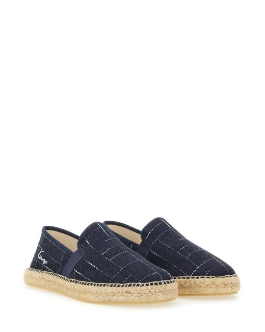 KENZO Blue Espadrille With Logo Embroidery for men