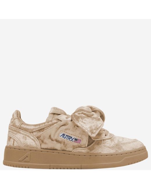 Autry Brown Low Velvet Sneakers (Polyester Trainers