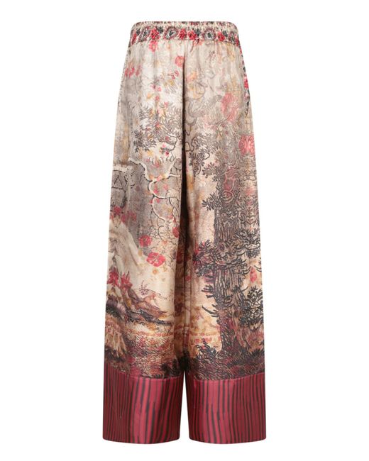 Pierre Louis Mascia Multicolor Print Trousers
